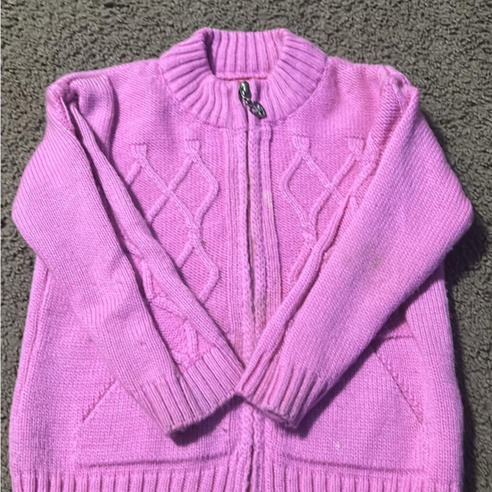 Cozy Pink Knit Kids Sweater